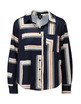 K-design - Blouse - Ecru-blauw