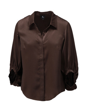 K-design - Blouse - Donker bruin