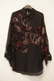Garde-robe - Blouse - Zwart-rood