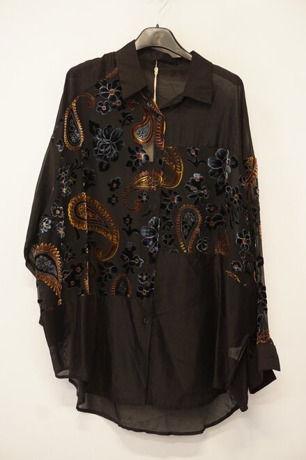 Garde-robe - Blouse - Zwart-blauw