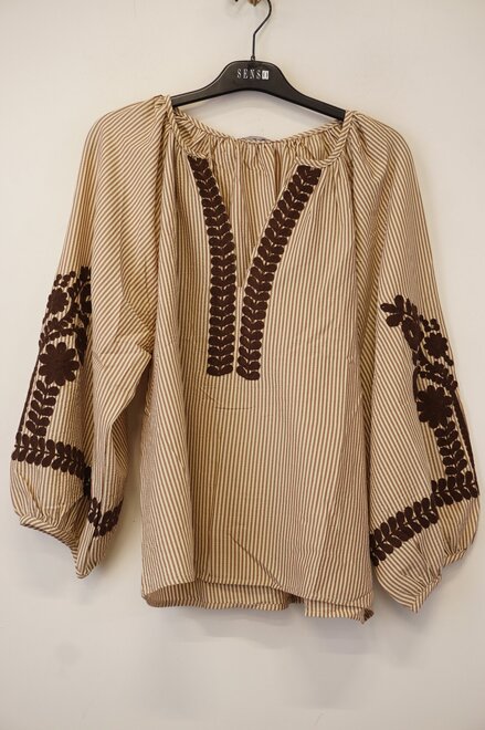 Garde-robe - Blouse - Beige-bruin