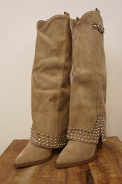 Garde-robe - Lange Laarzen - Beige