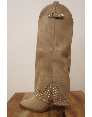 Garde-robe - Lange Laarzen - Beige