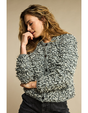 Red Button - Gilet - Ecru-zwart