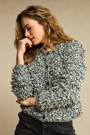 Red Button - Gilet - Ecru-zwart