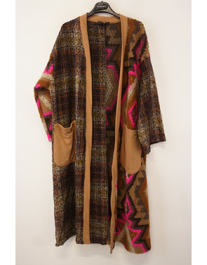 Garde-robe - Mantel - Zwart-bruin