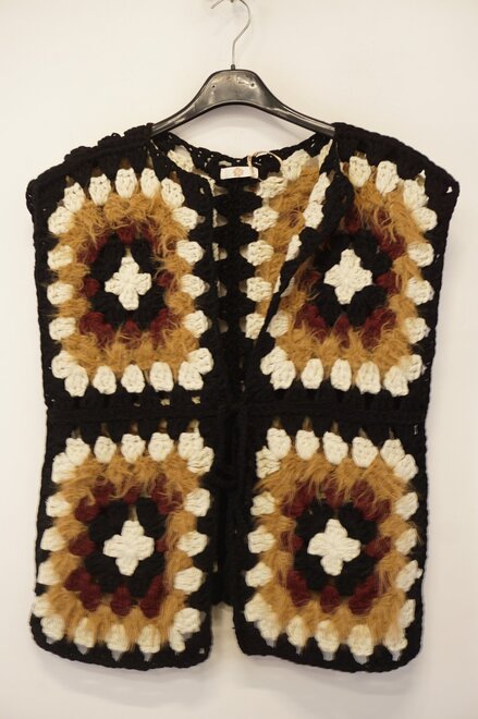 Garde-robe - Gilet - Zwart-beige