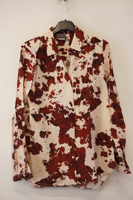 Garde-robe - Blouse - Beige-rood