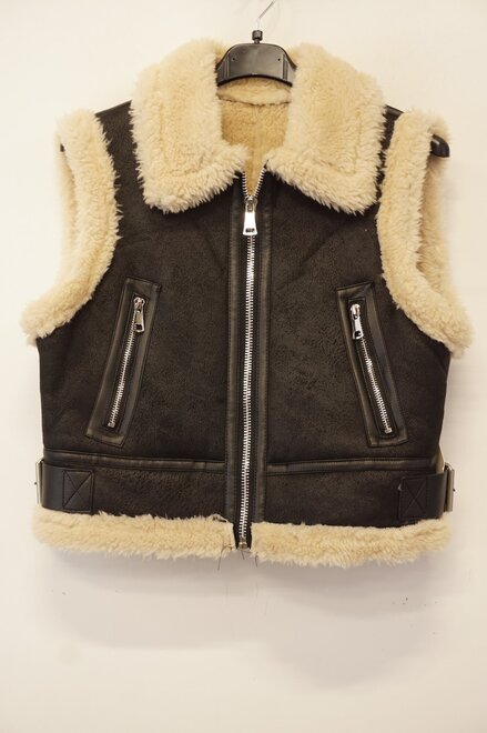 Garde-robe - Gilet - Zwart-beige