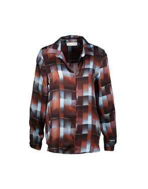 Amelie &amp; Amelie - Blouse - Blauw-bruin