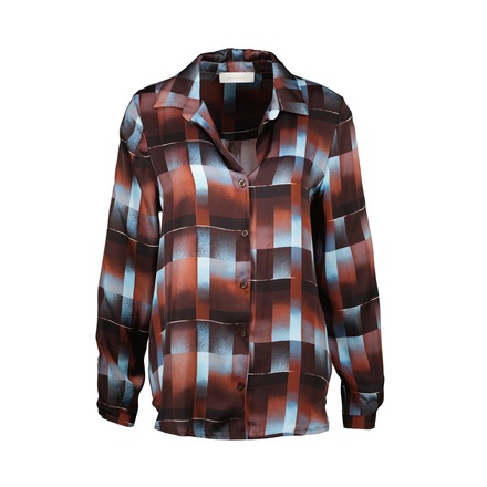 Amelie &amp; Amelie - Blouse - Blauw-bruin