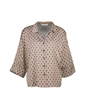 Amelie &amp; Amelie - Blouse - Bruin-ecru
