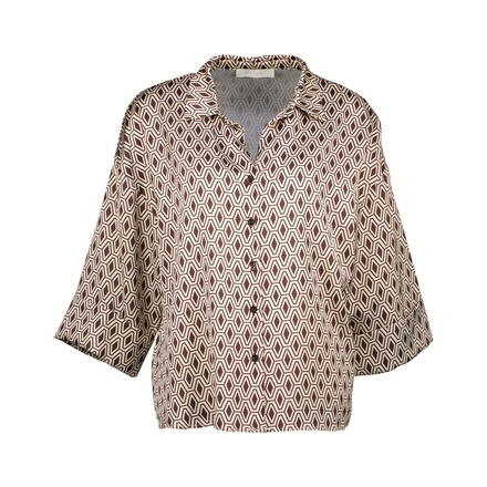 Amelie &amp; Amelie - Blouse - Bruin-ecru