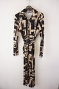 Garde-robe - Lang kleed - Zwart-beige