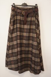 Garde-robe - Halflange Rok - Zwart-bruin