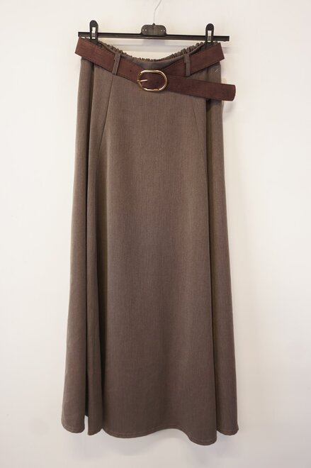 Garde-robe - Lange Rok - Taupe