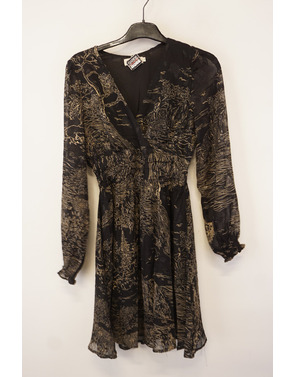 Garde-robe - Kort Kleedje - Zwart-beige