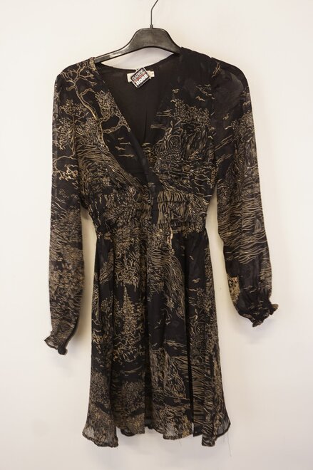 Garde-robe - Kort Kleedje - Zwart-beige