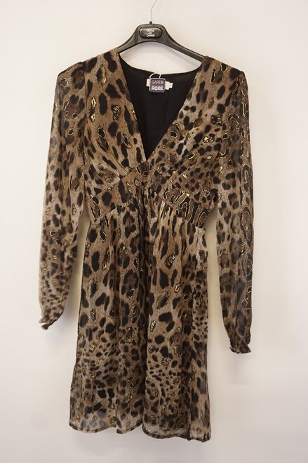 Garde-robe - Kort Kleedje - Zwart-beige