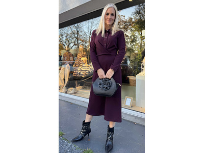 Amelie & Amelie - Halflang Kleedje - Bordeaux