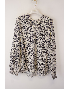 Free/quent - Blouse - Marine-ecru