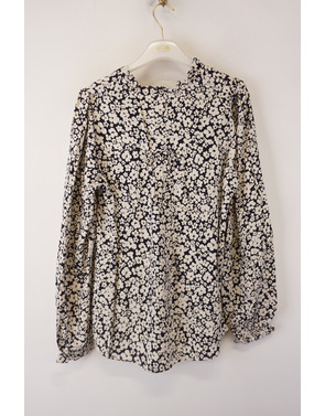 Free/quent - Blouse - Marine-ecru