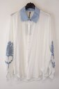 Garde-robe - Blouse - Wit-blauw