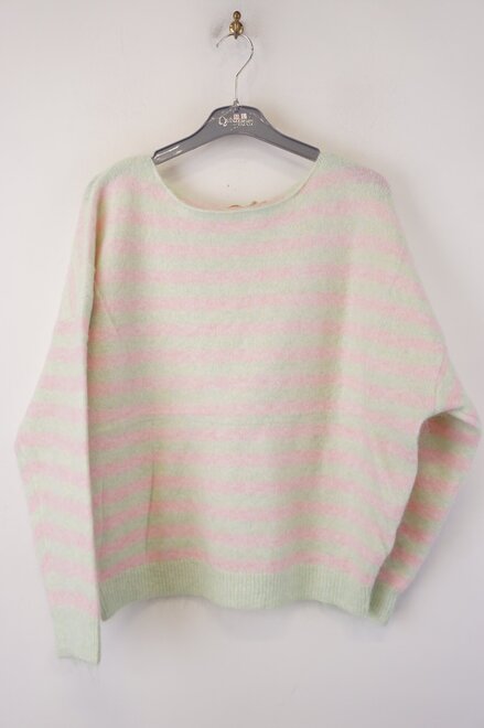 Garde-robe - Pull - Groen-roze