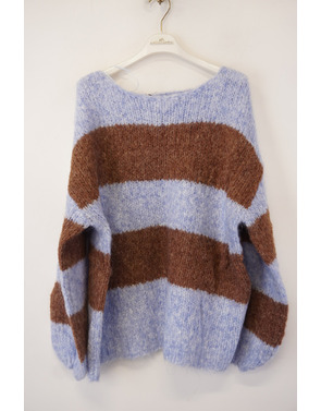 Garde-robe - Pull - Blauw-bruin