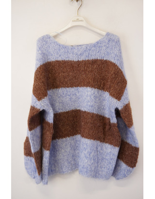 Garde-robe - Pull - Blauw-bruin