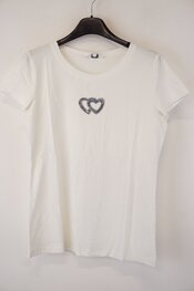 Garde-robe - T-shirt - Wit-blauw