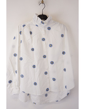 Garde-robe - Blouse - Wit-blauw