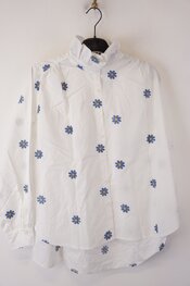 Garde-robe - Blouse - Wit-blauw