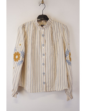 Garde-robe - Blouse - Blauw-beige