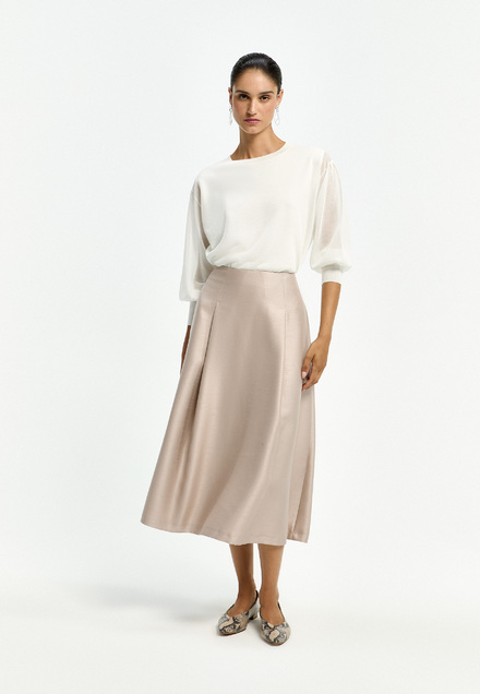 Xandres - Halflange Rok - Champagne 