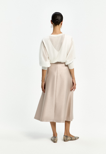 Xandres - Halflange Rok - Champagne 