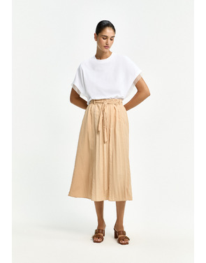Xandres - Halflange Rok - Beige