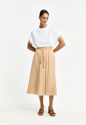 Xandres - Halflange Rok - Beige