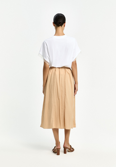 Xandres - Halflange Rok - Beige