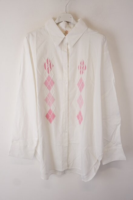 Garde-robe - Blouse - Wit-roze