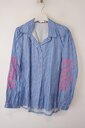 Garde-robe - Blouse - Wit-blauw