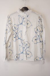 Garde-robe - Blouse - Wit-blauw