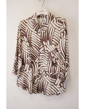 K-design - Blouse - Beige-bruin