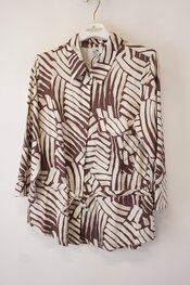 K-design - Blouse - Beige-bruin