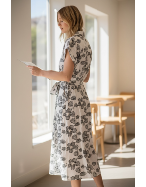 Garde-robe - Lang kleed - Zwart-wit