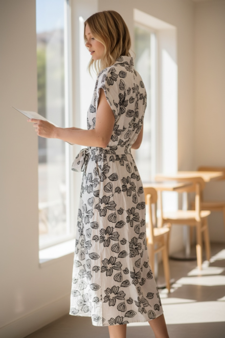 Garde-robe - Lang kleed - Zwart-wit