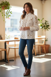 Garde-robe - Blouse - Beige-wit