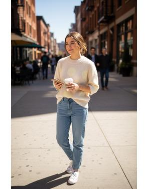 Garde-robe - Pull - Beige-geel