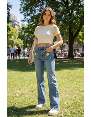 Garde-robe - Lange Broek - Jeans licht