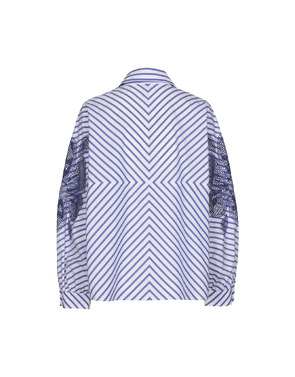Caroline Biss - Blouse - Wit-blauw